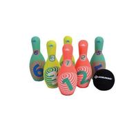 Schildkröt Fun Sports – Set de quilles en néoprène, 6 quilles 21,5 cm, 1 balle Ø9 cm, sac filet