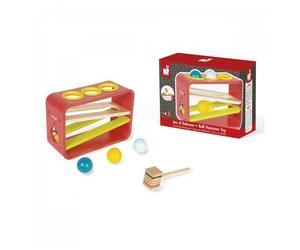 Jeu d'adresse Frappa Ball en bois avec marteau et clochette