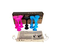 Gigamic TOSSIT – Jeu de fléchettes ventouse, intérieur/extérieur, sol & mur, silicone – Rose/Bleu