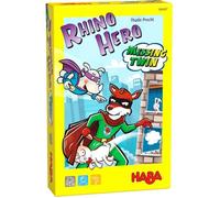 Jeu d'adresse - HABA - Rhino Hero - Double manquant - Enfants 4+ - Multicolore