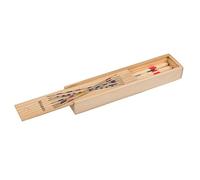 Jeu d'adresse Mikado, 41 bâtonnets en bois de 19 cm, boîte en bois