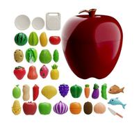 Jeu d'aliments artificiels pour couper les légumes artificiels pour jeu interactif parent-enfant - Jeu de découpe de légumes simulation | Pour garçons et filles à partir de 3 ans, anniversaire