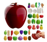 Jeu d'Aliments Jouets à Découper | Légumes factices éducatifs | Accessoires de Cuisine pour ,pour 3+ Ans Garçons Filles Anniversaire Vacances Fêtes