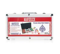 Maverick Mallette de poker CARTAMUNDI 300 jetons 2 jeux 5 dés Multicolore