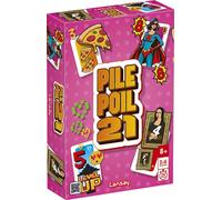 Lansay - Jeu de cartes Pile Poil 21 - Jeu de société familial dès 8 ans - 2 à 4 joueurs