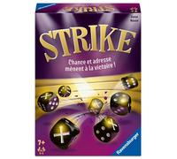 Ravensburger Jeu de société Strike 24867 – arène intégrée, dés à lancer, 15 min – multicolore