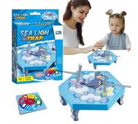 Jeu d'animal sur Glace | Stratégique Puzzle Jeu De Tapotement sur Table - Jouet Interactif De Sauvetage d'animaux pour Fêtes en Famille Et Entre Amis