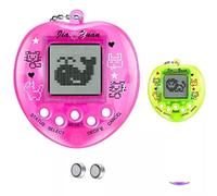 Jeu d'animaux Virtuels 2 Pièces, Jouets électroniques Numériques Multi-Modes pour Enfants, Mini Animaux de Compagnie en Forme de Cœur pour Enfants Filles Garçons