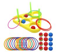 Jeu D'Anneaux Flottants - Jeu de Lancer Flottant Triangle pour Bassin | Triangle de Natation en Mousse avec Balles et Jeux d'Adresse pour Plage Jardin Extérieur