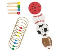 Jeu d'anneaux - Jouet facile à monter pour le jardin et les jeux en plein air - Anneau de corde de sport favorise l'agilité et la rapidité - Pour la famille et les adultes - Utilisable dans le jardin