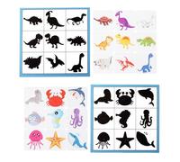 Jeu d'appariement de formes - Puzzle d'association d'ombres 18,5 x 18 cm, largement utilisé | Ensemble de jouets de reconnaissance visuelle en papier de bois avec facilité, carte assortie d'ombres