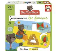 Educa Borrás – Jeu d'apprentissage Je reconnais les formes – Petit Ours Brun – Scènes quotidiennes