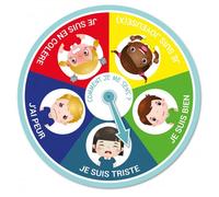 ENJOY ART - Roue des Émotions Ludique - pour Enfants de 2 à 6 Ans - Jeu Éducatif pour Découverte et Gestion des Emotions - Apprentissage Bienveillant et Interactif - Activité Sensorielle, Parler