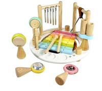 Jeu d'apprentissage - I M TOY - Centre Musical Melody Mix en bois - Couleurs pastel - Découverte des sons