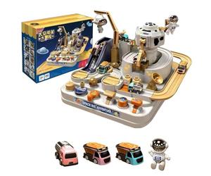 Jeu d'apprentissage pour garage de stationnement - Panneaux de chemin coulissant Nombre Couleurs Tige de réflexion, 31 x 22,5 x 11 cm, résolution de problèmes, développement de la motricité fine, ca