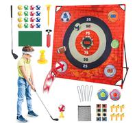 Jeu d'Approche Golf Ensemble | Accessoire D'entraînement Au Putting - 4 en 1 Aide à l'Entraînement Sportif Accessoires de Golf pour la Pratique au Jardin et pour Toute la Famille