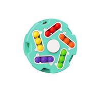 Jeu d'aptitude. Cube de dextérité Rotatif. Casse-tête à Billes. Turquoise