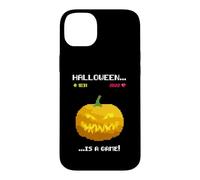 Jeu d'arcade rétro Halloween Citrouille Coque pour iPhone 14 Plus