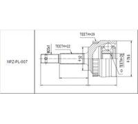 Jeu D'Articulations Extérieur Convenable Pour Opel Corsa B 93 C 2000 ABS = 29T