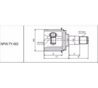 Jeu D'Articulations Intérieur Toyota 3.0 2001 RX300/330/350 2003 ES300/330