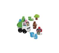 Mega Bloks First Builders Ville Verte, Camion Brigade du Recyclage, Jeu de Construction, 19 pièces Dont Gros Blocs et 2 Personnages, pour Enfants et bébés dès 1 an, HDL06
