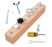 Jeu d'assemblage de vis pour tout-petits : tableau éducatif interactif, développement des compétences cognitives, entraînement à la motricité fine, construction sûre et robuste | Ju