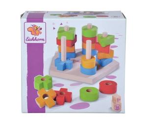 Jeu d'assemblage Eichhorn formes à empiler 21 pièces dès 12 mois mixte blanc