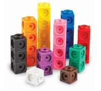 Jeu d'assemblage - Learning Resources - Cubes Mathlink - 100 pièces - 10 couleurs - À partir de 5 ans