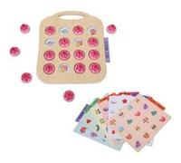 Jeu d'association en bois Puzzle Jouets Jouet éducatif interactif Échecs de la mémoire parent-enfant (rose) Rose G