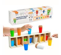 Jeu d'Association pour Tout-Petits - Jeu de Défi des Bouteilles Colorées,Jouet Éducatif Mémoire pour Garçons Filles Famille Adultes Intérieur Extérieur Plage Jardin Fête d'anniversaire