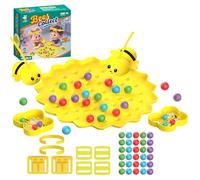Jeu d'aventure Bee Pearl - Jouet de Table de pêche magnétique, activité d'apprentissage avec pièces de Tableau magnétique en Bois | Ensemble de Jeu éducatif interactif Parent-Enfant pour Le