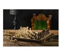 Jeu d'd'échecs d'AS en bois de charme, de taille moyenne (41 x 41cm) - Ensemble Complet