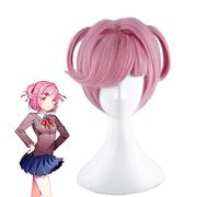 Jeu DDLC Doki Doki Literature Club Natsuki rose perruque courte Cosplay Costume femmes résistant à la chaleur synthétique cheveux fête perruques MZ-1268