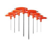 Jeu de 1 llen à tête sphérique en acier Cr-V avec poignée en T for le retrait d'écrous (2/2,5/3/4/5/6/8/10 mm).(8PCS 2mm-10mm)
