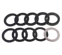 Jeu de 10 bagues épaisseur 1 à 10 mm alésage 50 mm Leman