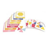 Jeu de 10 Cartes Éducatives "J'apprends les Formes" 19cm Multicolore Multicolore G