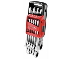 Jeu de 10 clés mixtes à cliquet à tête articulée - 467BF.JP10 FACOM