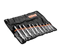 Jeu de 10 clés polygonales doubles longues coudées en pochette 2M/10T Bahco