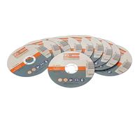 Jeu de 10 disques a tronconner abrasifs pour metaux 125x1 mm