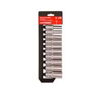 Jeu de 10 douilles longues carré 1/2" - 8 à 24 mm
