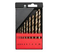 Jeu de 10 forets à métaux HSS YATO : 1, 2, 3, 4, 5, 6, 7, 8, 9 et 10 mm, en coba