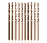 Jeu de 10 Forets HSS-CO, Jeu de Forets en Cobalt M35 Jeu de Forets HSS-CO Jeu de Forets Hélicoïdaux pour le Forage(4mm)