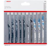 Jeu de 10 lames de scie oscillante Bosch pour bois et métal 2607011170