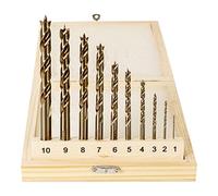 Jeu de 10 mèches à bois STIER HSS Co, 1-10 mm
