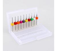 Jeu de 10 Micro Forets en Carbure de Tungstène, 0,3 à 1,2 mm, Mini Twist Drill Bits - Haute Précision, Longue Durée de Vie, Idéal pour PCB et Gravure
