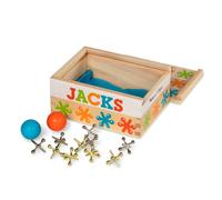 Jeu de 10 pi ces et 2 boules Melissa & Doug dans une bo te de rangement en bois