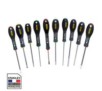 Jeu de 10 tournevis STANLEY FATMAX électricien + mécanicien - phillips + pozidriv + torx