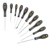 Stanley – Jeu de 10 tournevis FATMAX FMHT0-62128 – Électricien, Mécanicien, Phillips, Pozidriv