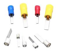 Jeu de 100 cosses DBV, connecteurs à broches pré-isolés en laiton, DBN1.25-10 et DBV2-14, sertissage à froid for fils de 0,5 à 6 mm² Connecteur de fil(DBV2-18 blue)