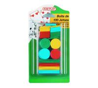 Cofalu Jetons de jeu Kimplay – Boîte 100 jetons assortis